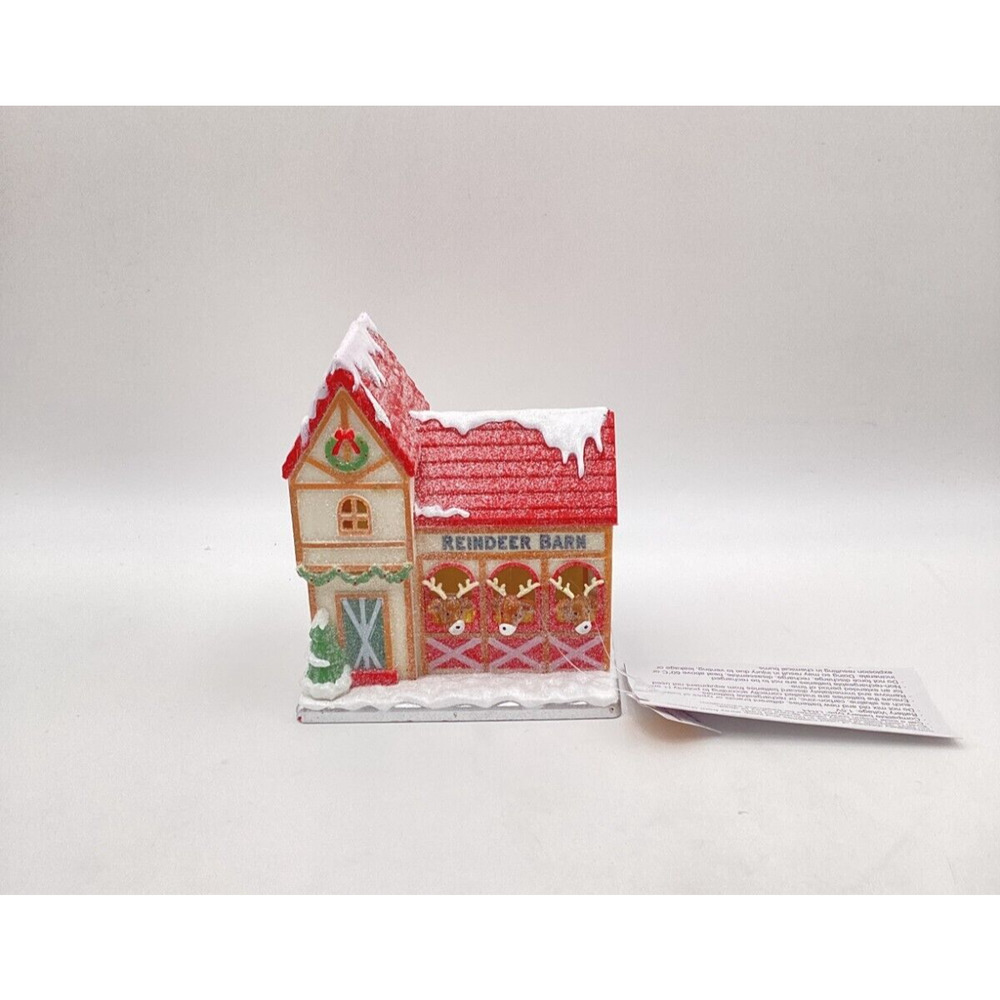Bullseye's Playground REINDEER BARN Target Village LED Light Up. NEW
